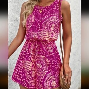 Sleeveless Patterned Romper